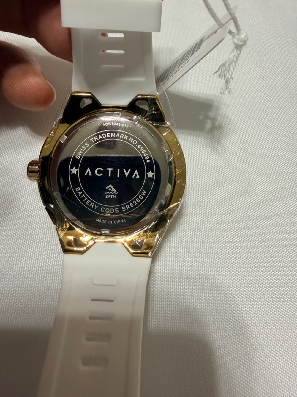Activa by Invicta Gold-Tone Chronograph Watch with White Strap - Picture 5 of 7